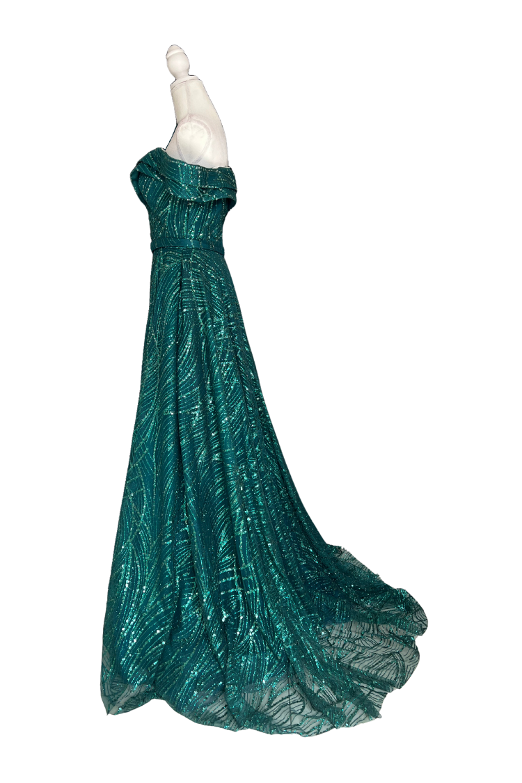 Vestido Largo Verde Esmeralda