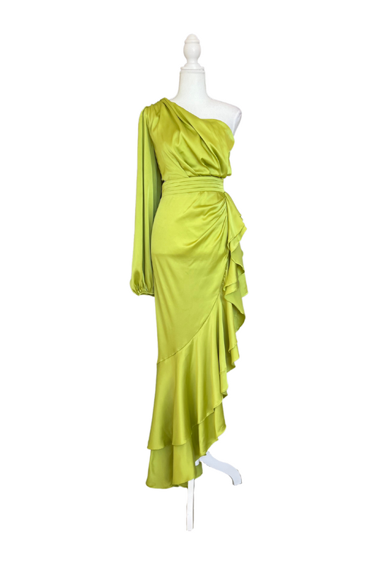 Vestido Asimétrico Verde
